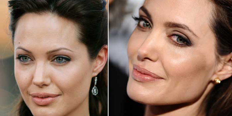 Micropigmentación de cejas en Angelina Jolie